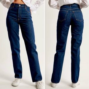 Abercrombie & Fitch 29/8R Ultra High Rise 90s Straight Jean Denim Jeans A&F
